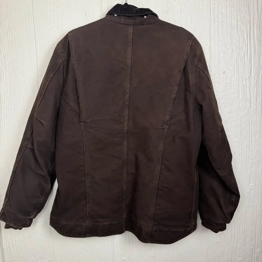 CARHARTT WC061 Women’s XL Brown Sherpa Lined Sandstone Ridge Coat Detroit Jacket - Picture 3 of 16